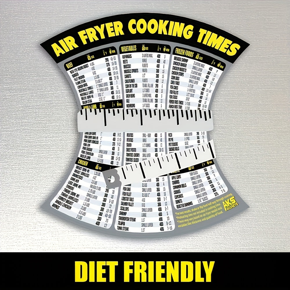 Air Fryer Cheat Sheet Magnets Cooking Guide Booklet - Air Fryer Magnetic Cheat Sheet Set Cooking Times Chart - Cookbooks Air Fryer Accessories Oven Cooking Pot Temp Guide Kitchen Conversion