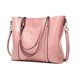 Luxurious Retro Tote Handbag - Women's Large Capacity Multi-Pocket Casual Shoulder Bag with Adjustable Strap, Perfect Mother's Day Gift - Soft, Stylish, and Spacious Purse for Ladies on Sale