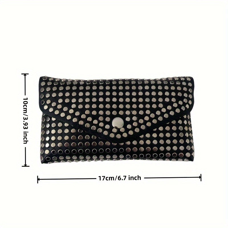 Mini Rivet Belt Bag - Edgy Punk Rock Inspired Design, Compact Waist Pouch Phone Holder, Adjustable Strap for Customized Fit - Elevate Your Style with This Fashionable Accessory for Outfit Enhancement