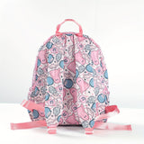 Halloween Charm Backpack - Cute Ghost & Skull Pumpkin Print, Lightweight Large Capacity School Bag with Adjustable Straps and Lace Detail