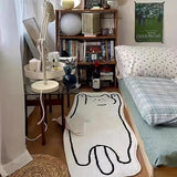 1pc Extra Large Adorable Cat Rug - Luxuriously Soft & Non-Skid, Vibrant Cartoon Animal Pattern for Indoor Bedrooms - Durable, Stylish Accent Carpet Mat