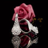 [Luxury Heart Earrings] Elegant Luxury Eight Heart Earrings - Cubic Zirconia Dangle Earrings for Daily & Party Wear