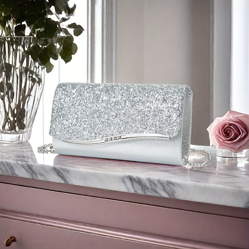 Elegant Ladies Clutch Bag - Sparkling Crystal Evening Purse - For Weddings, Proms & Gatherings - Chic Party Accessory - Perfect Gift for Women