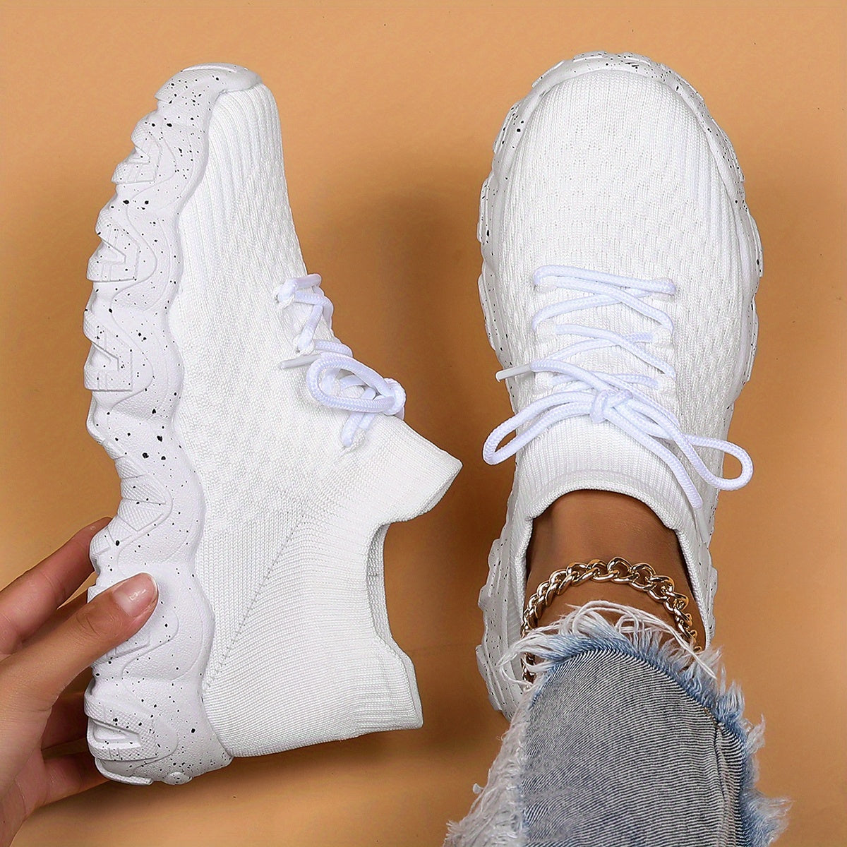 Thick Sole Shock Absorption Octopus Sneakers, Mesh Breathable Non Slip Running Shoes, Wear Resistance Sport Shoes For Running Walking Jogging