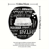 4-Piece Bathroom Shower Curtain Set - Complete Bathroom Essentials Bundle with Waterproof Shower Curtain, Non-Slip Toilet Floor Mat, Stylish Bathroom Decor, and Easy-to-Install 12 Shower Curtain Hooks - Perfect Gift for Frien