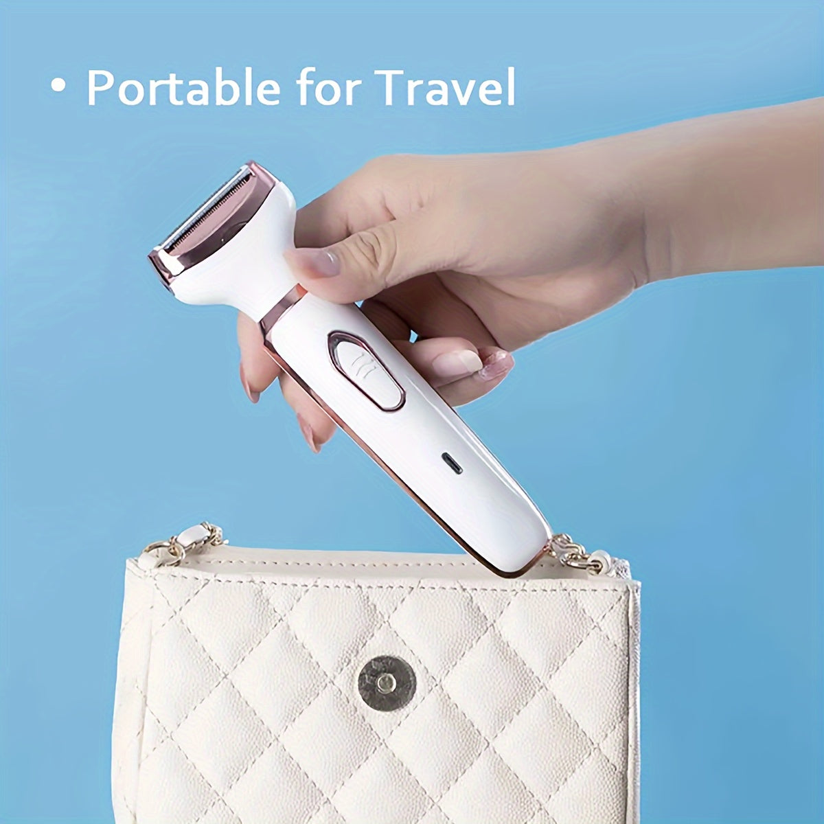 4-in-1 Painless Womens Hair Epilator - Ultimate Grooming Kit for Armpit, Bikini, Leg, Pubic Areas - Electric Razor, Trimmer, Clipper, Shaver for Effortless Smoothness