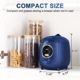 Bear Mini Rice Cooker 2 Cups Uncooked, 40.58oz Portable Non-Stick Small Travel Rice Cooker, BPA Free, One Button To Cook And Keep Warm Function, Blue