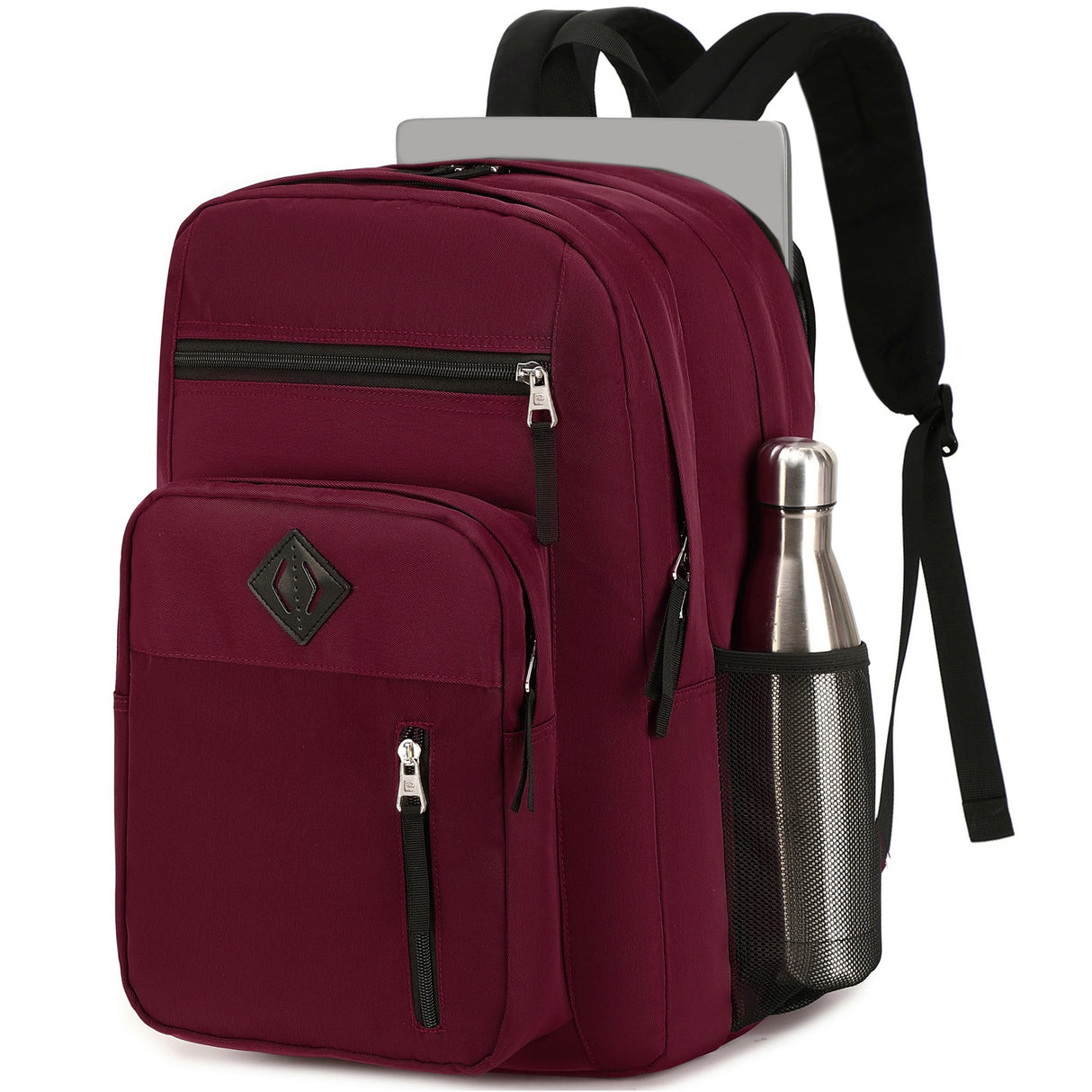 Laptop Backpack 17 inch for Women Men Large College Bookbags Waterpoof Work Business Travel Backpacks Kids School Bag for Girls Boys Students Teens Elementary Schoolbag Casual Daypack Sport -Black