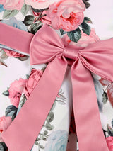 Girls Elegant Floral Pattern Dress Short Sleeves Dresses Kids Clothes For Winter Fall Christmas Gift Party