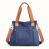 Large Capacity Canvas Tote Bag, Durable Lightweight Crossbody Bag, Casual Practical Commuter Bag