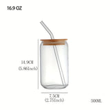 1pc, Sunflower Butterfly Drinking Glass With Lid And Straw, 16.9OZ/500ML Can Shaped Water Cup, Iced Coffee Cup, For Beer, Juice, Milk, Birthday Gifts, Drinkware
