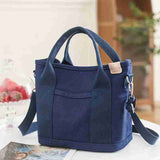 Elegant Canvas Tote Bag: Secure Zipper, Spacious & Lightweight - Perfect for Everyday Use & Comfort