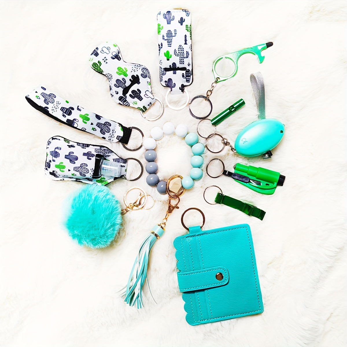 12 Pcs Safety Keychain Set for Women, Self-Defense, Multi-Functional