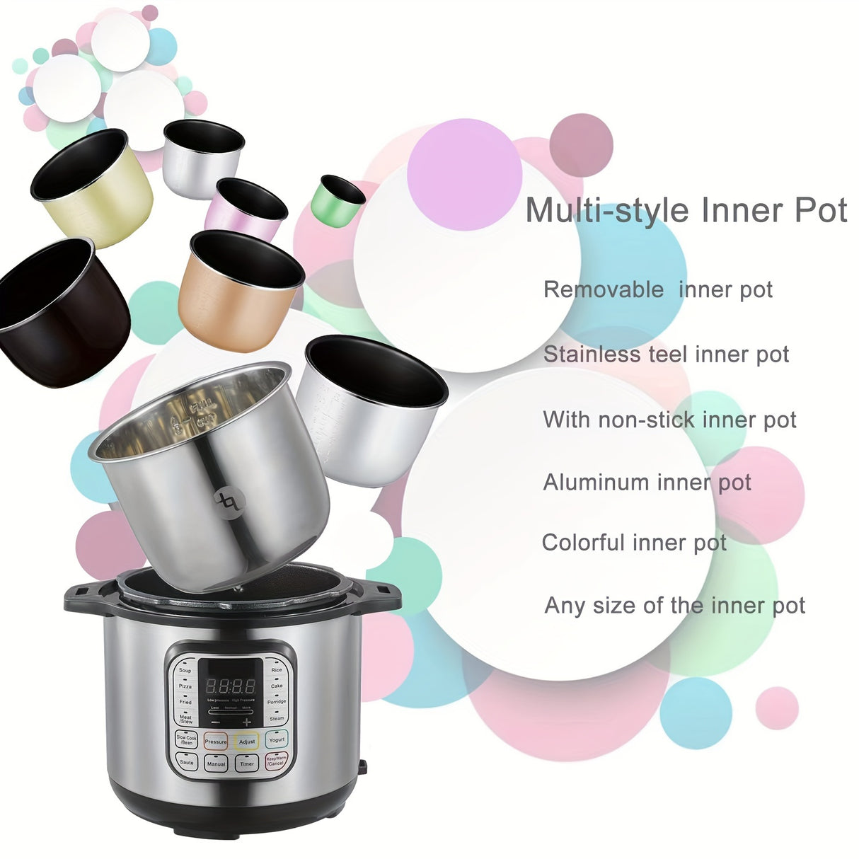 7-in-1 Electric Pressure Cooker  Slow Cooker  Rice Cooker  Steamer, Sauté  Yogurt Maker, Warmer & Sterilizer Stainless Steel, 6 Quart