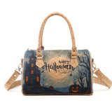 Halloween Elements Handbag, Crossbody Multifunctional Boston Bag, Halloween Decor Satchel Bag