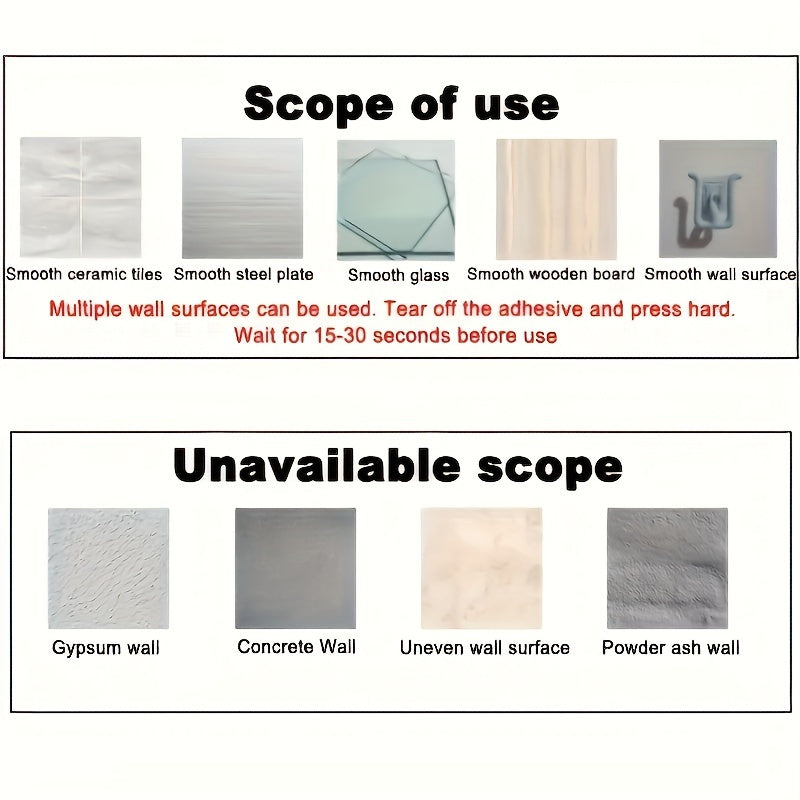 Space-Saving Wall-Mounted Storage Rack for Bathroom Essentials - Easy Install, No Drilling Required, Durable Plastic