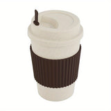 1pc 21oz Portable Reusable Coffee Cup, Travel Wheat Straw Fiber Mug for Restaurant, Hotel, Commercial, Outdoor, Office, Home, Car Use - 4 Colors Available