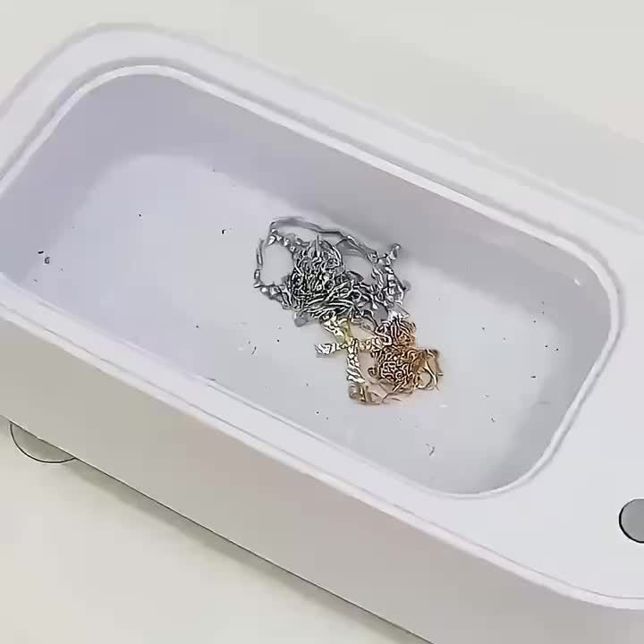 [45KHZ Jewelry Washer] 45KHZ Professional Jewelry Washer - 12OZ Water Tank for Glasses, Watches, Earrings, Rings, Necklaces, Razors, Contact Lens - Effortless Home Use, Winter Christmas Gifts