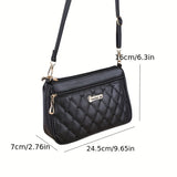 Single Double Layer Zipper Crossbody Bag for Women - Casual Minimalist Mobile Phone & Shopping Bag for Mom