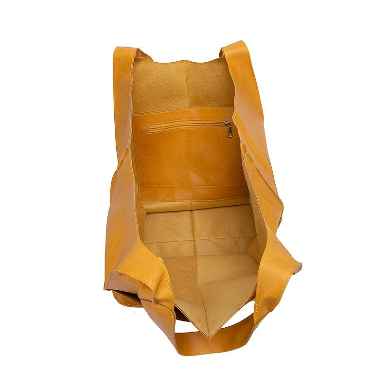 [High Capacity] Retro Handmade Large Beach Tote Bag | 1pc | Synthetic | High Capacity Zipper | Beach Accessory | Women | Retro Style | Sturdy Construction