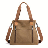 Vibrant Geometric Canvas Tote Bag - Lightweight, Foldable, Casual Messenger Bag for Women - Perfect for Daily Use, Polyester Lining, and Unisex Design