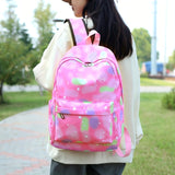 Vibrant Tie Dye Cartoon Pattern Backpack - Spacious School Bag with Insulated Lunch Box, Pencil Case, and Multiple Compartments for Organized School Use