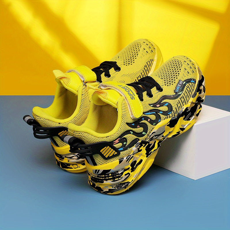 Casual Breathable Woven Shoes For Boys, Comfortable Lightweight Non Slip Low Top Running Shoes For Indoor Outdoor, All Seasons