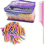 100pcs/set Hair Perm Rod Set Hair Curling Rods Hair Curler Curly Hair Rollers DIY Hair Styling Accessories For All Type Of Hair