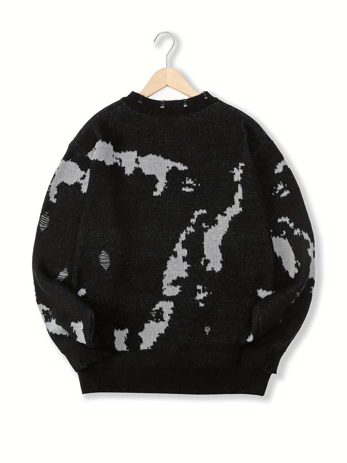 All Match Knitted Sweater, Men's Casual Warm Slightly Stretch Crew Neck Pullover Sweater For Men Fall Winter