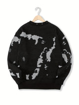 All Match Knitted Sweater, Men's Casual Warm Slightly Stretch Crew Neck Pullover Sweater For Men Fall Winter