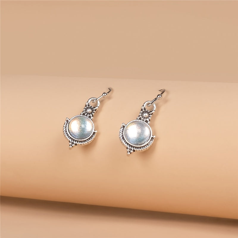 [Vintage Moonstone Earrings] Moonstone Vintage Earrings
