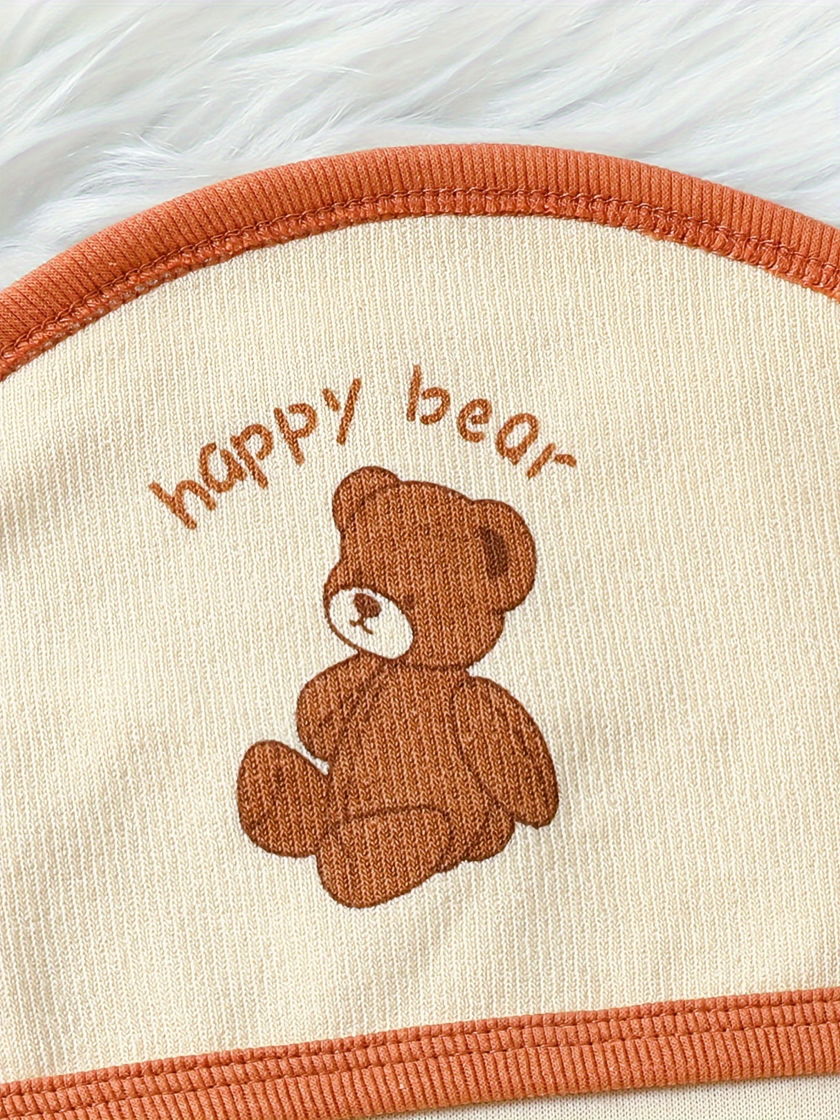 Baby Girl Romper Cute Bear Print Outfits, One-piece Romper + Hat + Baby Bib + Baby Blanket Four-piece Indoor And Outdoor Set