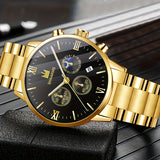 A Set Of 3 Stylish Stainless Steel Quartz Watches For Men, Perfect For Business, Leisure, And Sports. Comes With A Calendar Feature. Ideal As A Gift For Men.