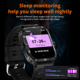 New Military Style Smart Watch Men's Fitness Watches 3 ATM Waterproof BT Call Smartwatch Men For Android IPhone, 1.96" IPS HD Screen, 430mAh Long Battery Life, Control Music, Sleep Monitoring, Wireless Calling (Answer/Make Ca