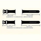 Gradient Double Sided Printed Silicone Strap For Smart Watches 38mm 40mm 41mm 42mm 44mm 45mm Tie-dye Sport Style Bracelet Band