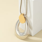 Simple Water Drop Pendant Long Necklace Sweater Chain For Women