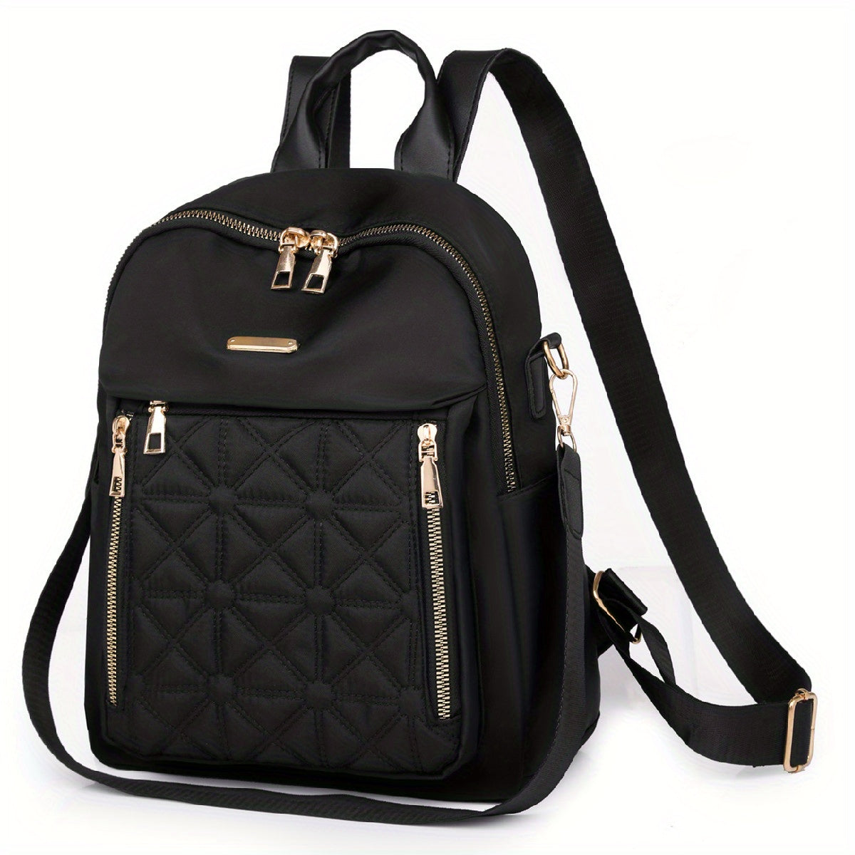 Quilted Convertible Backpack Purse, Anti-Theft Two-Way Daypack, Women's Travel & School Bag