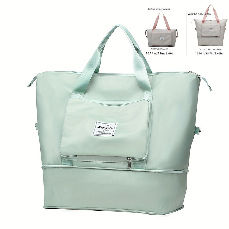Travel Storage Zipper Handbag, Large Capacity Luggage Bag, Gym Bag, Portable Versatile Bag