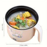 Electric Hot Pot with Steamer and US Plug - Multi-Functional Non-Stick Electric Cooking Pot for Dormitory & Household - Mini Portable 110V-130V Personal Cooker for 1-2 People