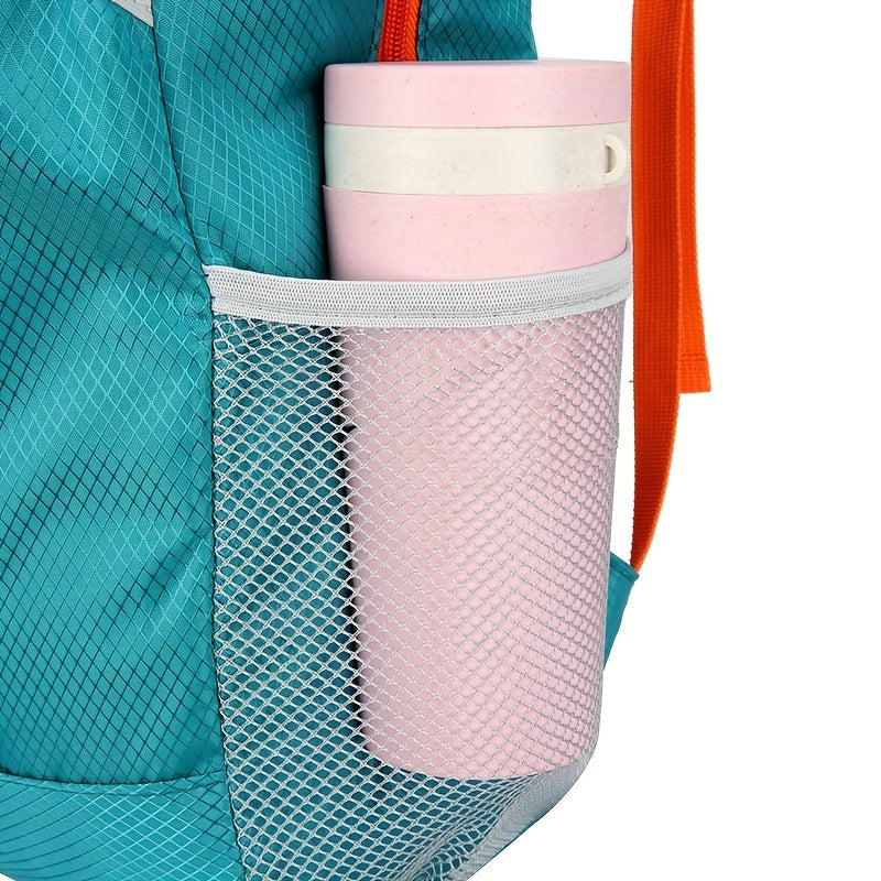 25L Foldable Outdoor Sports Backpack, Waterproof Mountaineering Hiking Travel Daypack, Color Contrast School Bag