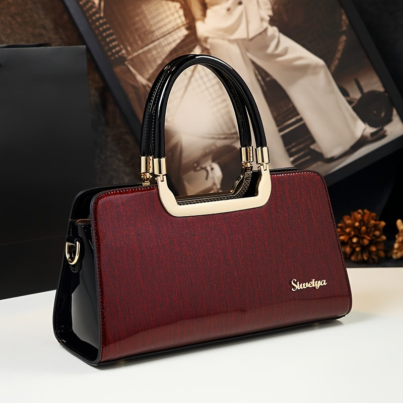 Luxury Glossy Handbag For Women, Gradient Color Evening Bag, Retro Tote Bag For Women - Perfect for Carnival Mardi Gras Music Festival