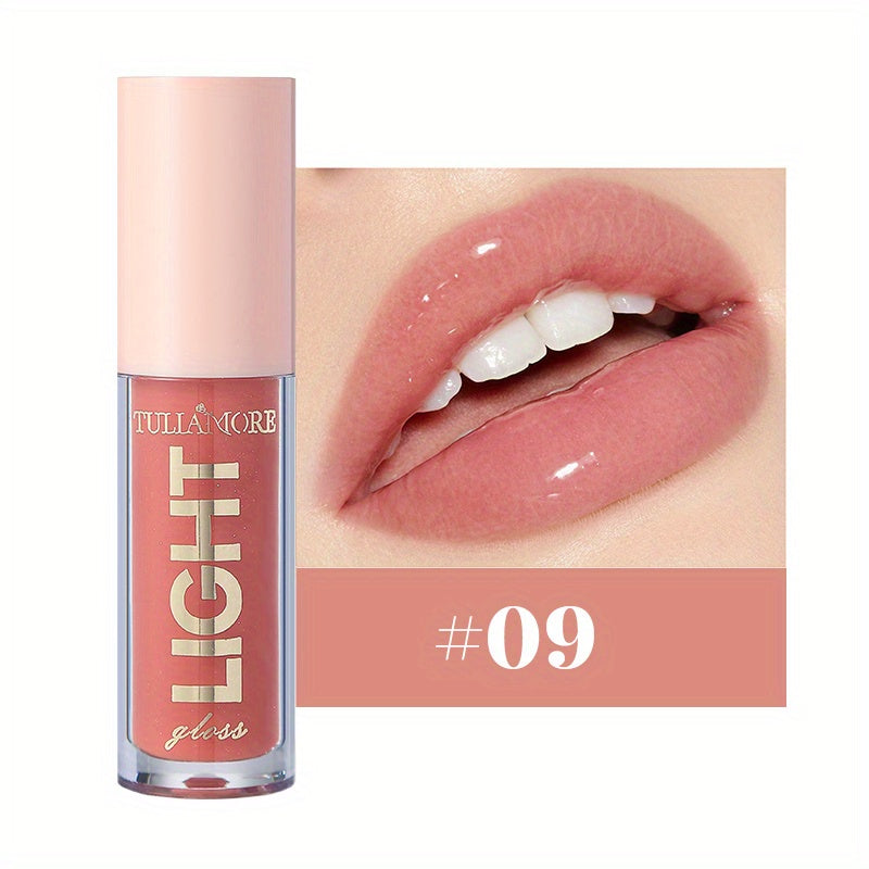 12 Colors Pearlescent Moisturizing Lip Gloss - Lustrous Mirror Nude Lip Stain with Natural Lip Oil for Valentine's Day Gifts