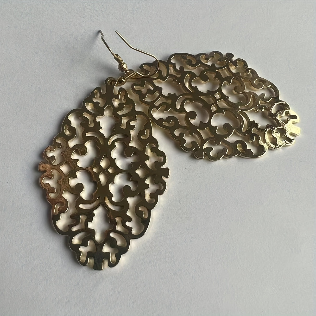 Chic Boho Dangle Earrings - Large Drop Design for Elegant Occasions - Simple yet Stylish Wedding Jewelry Ideal for Brides & Fashionistas - For Women
