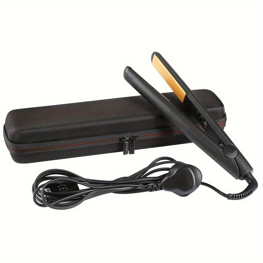 1pc Durable EVA Hair Straightener Carry Case – Waterproof, Shockproof Travel Bag for Hairstyling Tools – Compact & Stylish for Vacation Essentials