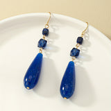 Vintage Long Water Drop Shape Drop Earrings Elegant Acrylic Hook Earrings