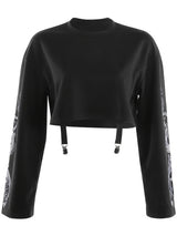 Women Long Sleeve Crop Tops Chinese Dragon Print O Neck Punk T-Shirt Girls Fashion Casual Hip Hop Pullover