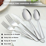 40/60pcs Stainless Steel Silverware Set, Western Food Utensils, Dinner, Supplies Including Knives, Forks, Spoons, Restaurants, Hotels, Family Birthday, Wedding, Outdoor Events, Independence Day, Christmas Party Gifts, Can Be