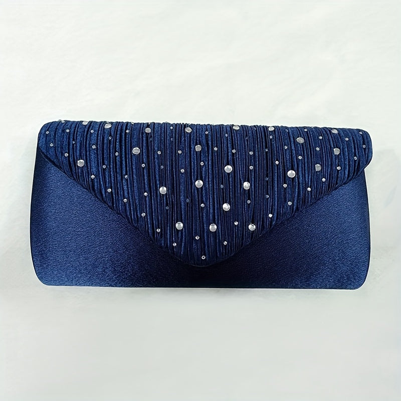 Glamorous Rhinestone Clutch Bag - Sparkling Evening Purse with Chic Detachable Chain Strap - Perfect for Parties, Carnivals, and Music Festivals