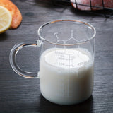 1pc, Large Heat-Resistant Borosilicate Glass Coffee Mug with Measurement Marks - Perfect for Summer Drinks, Teacher Appreciation Gifts, and Everyday Use - 15.22oz Capacity, Durable, and Dishwasher Safe