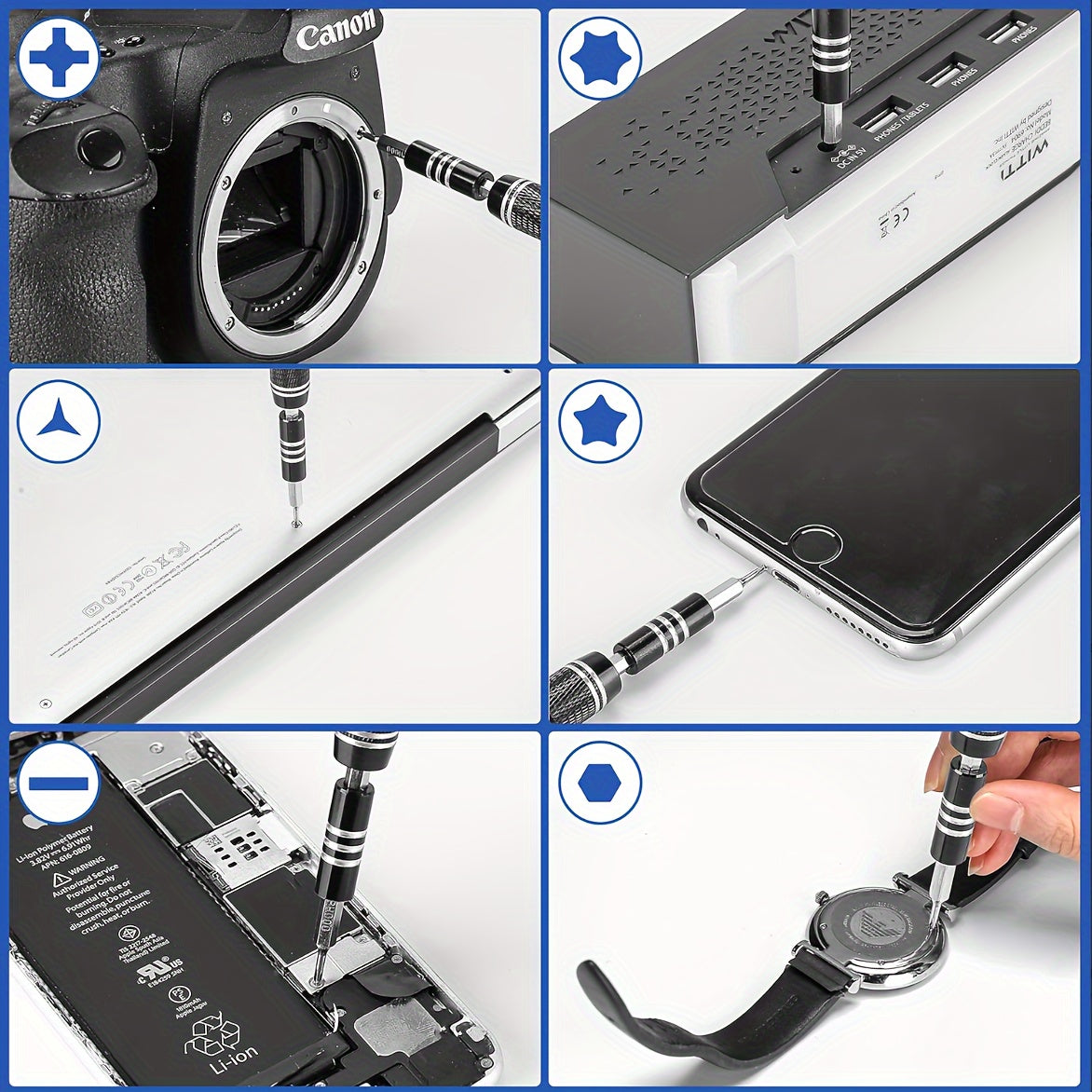 115 in 1 Precision Screwdriver Set, Multi-Purpose Repair Tool Kit for Watches, Computers, Phones, Glasses, Cameras - Portable & Professional DIY Hardware Tools with Case - Ideal Father's Day Gift